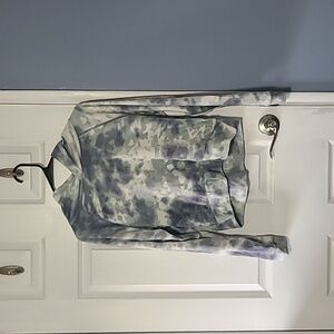 SO blue and white tie die hoodie